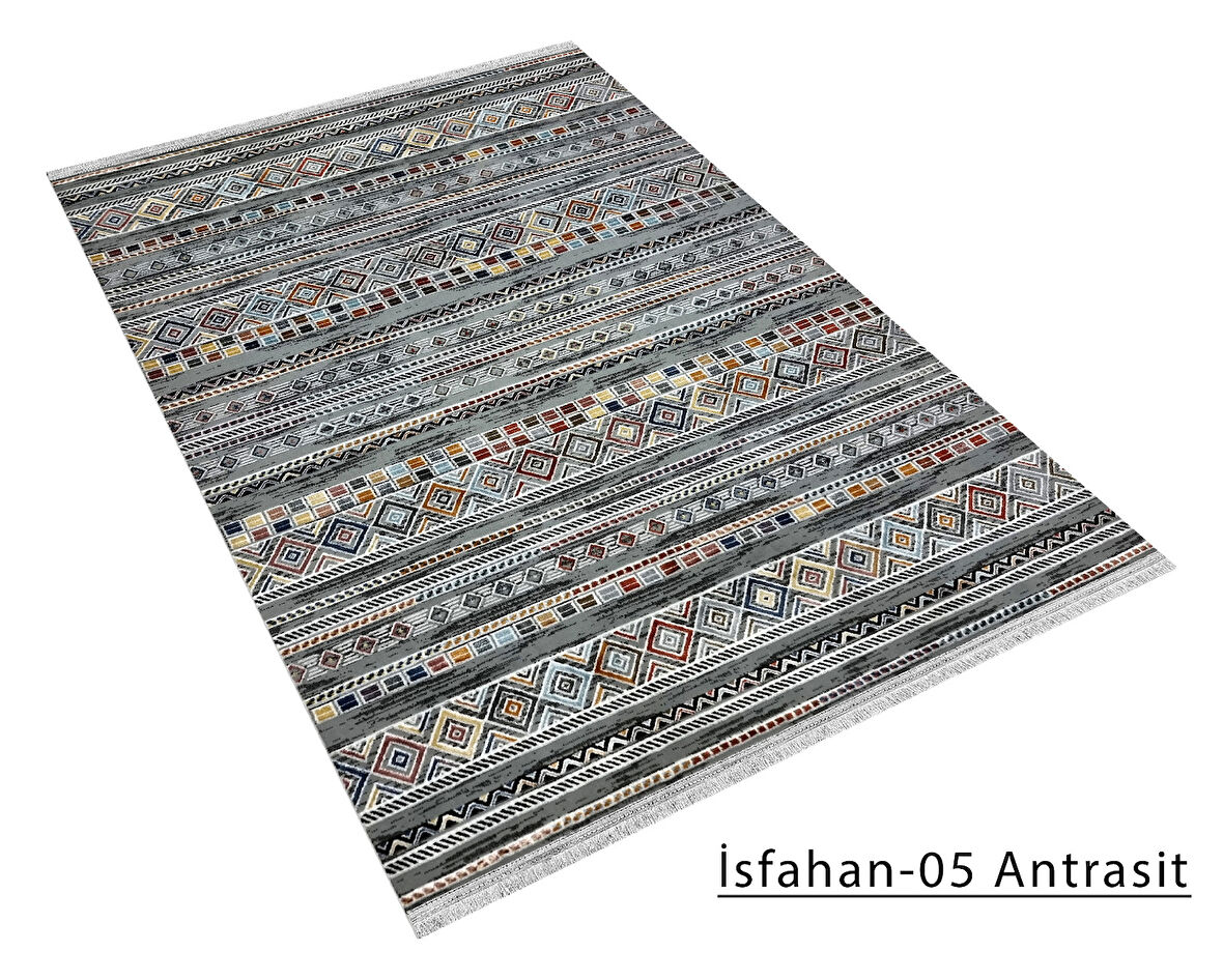 Decoser İsfahan Koleksiyonu Dokuma Halı IS0005 Antrasit