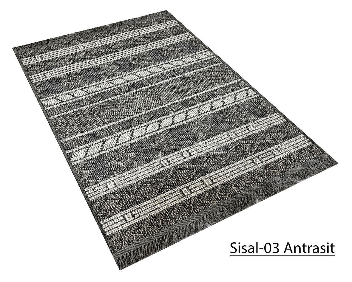 Decoser Sisal Koleksiyonu Dokuma Halı DH03 Antrasit