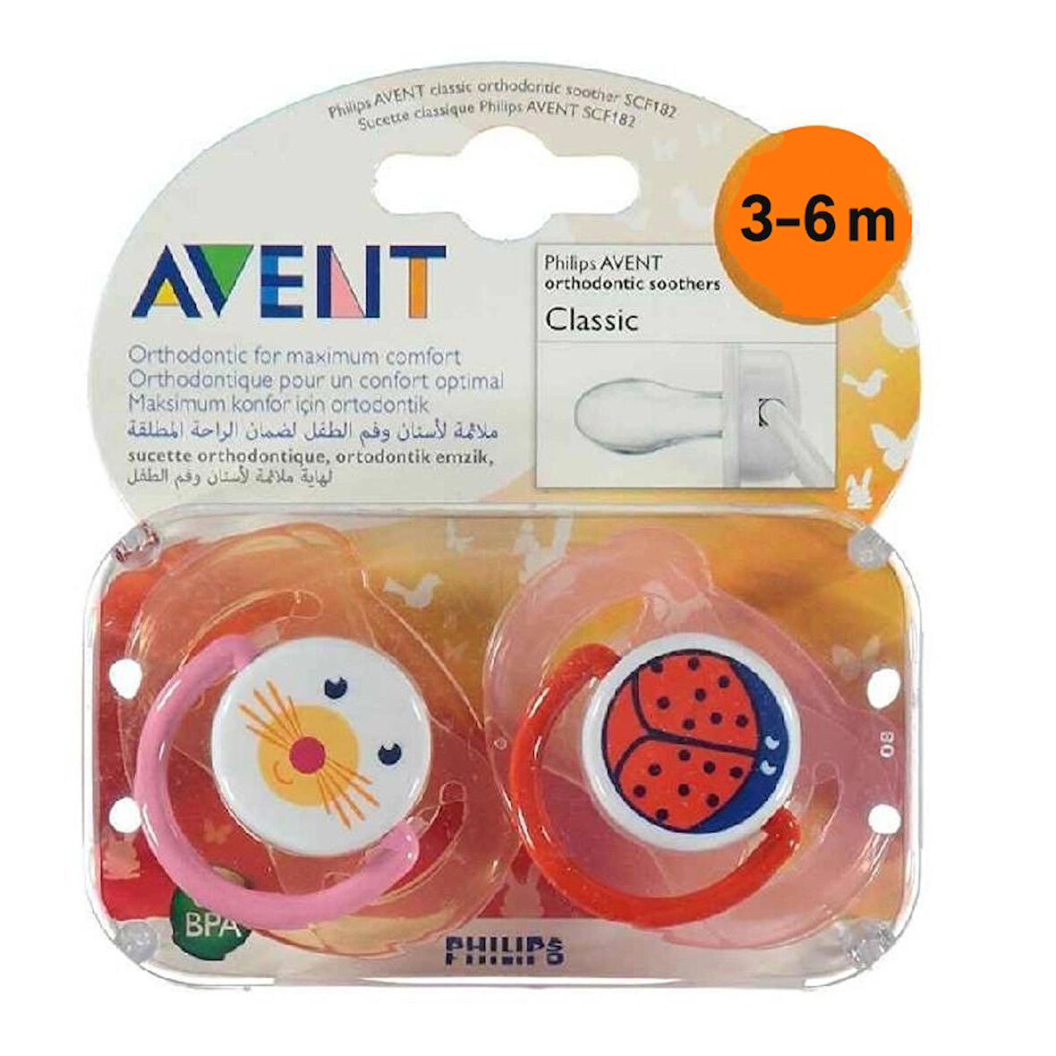 Phlips Avent İkili Silikon Emzik 3-6 Ay