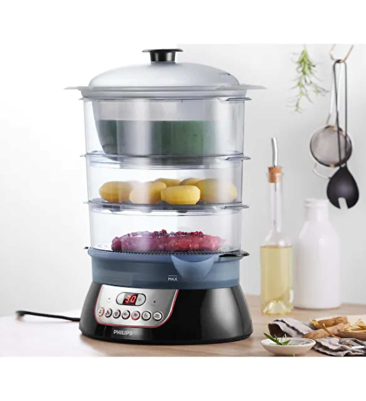 Philips HD9140/91 Pure Essentials Collection Dijital Buharlı Pişirici