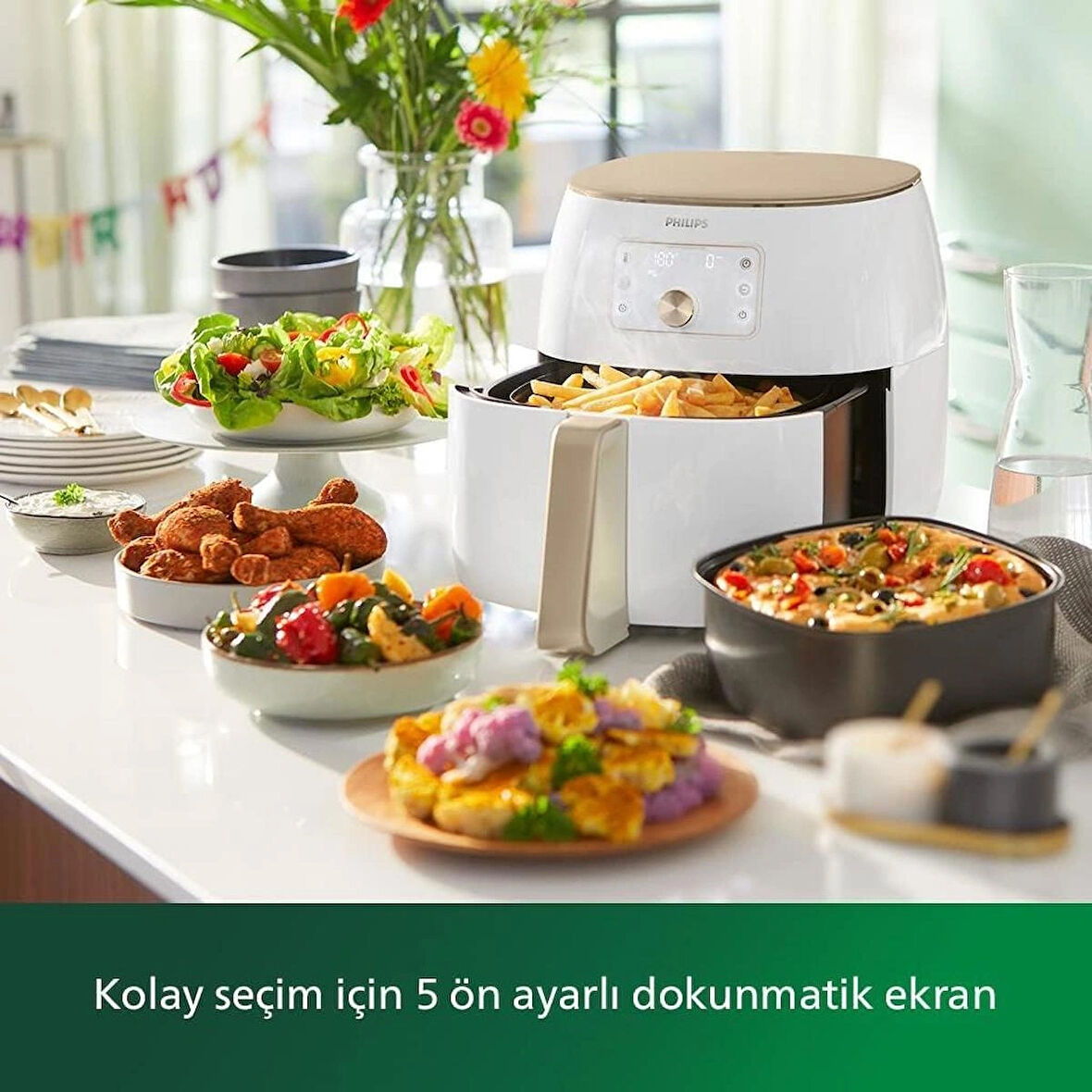 (OUTLET) Philips Airfryer XXL HD9870/20 Premium 7.3 lt Yağsız Fritöz