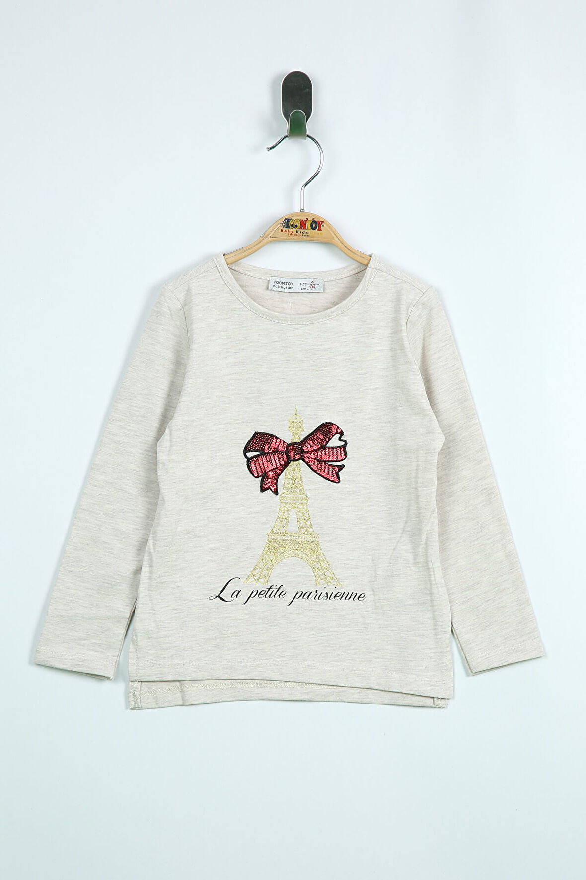 Toontoy Kız  Çocuk Tişört Paris Baskılı