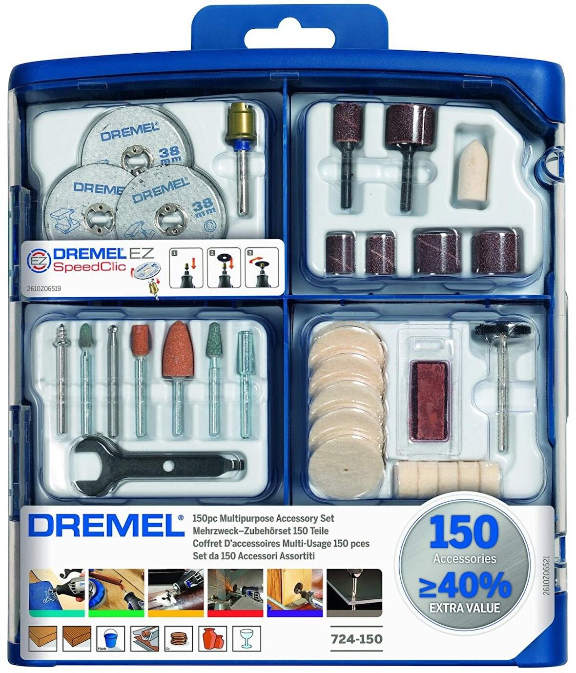 Dremel S724 Dremel Aksesuar Seti 150 Parça