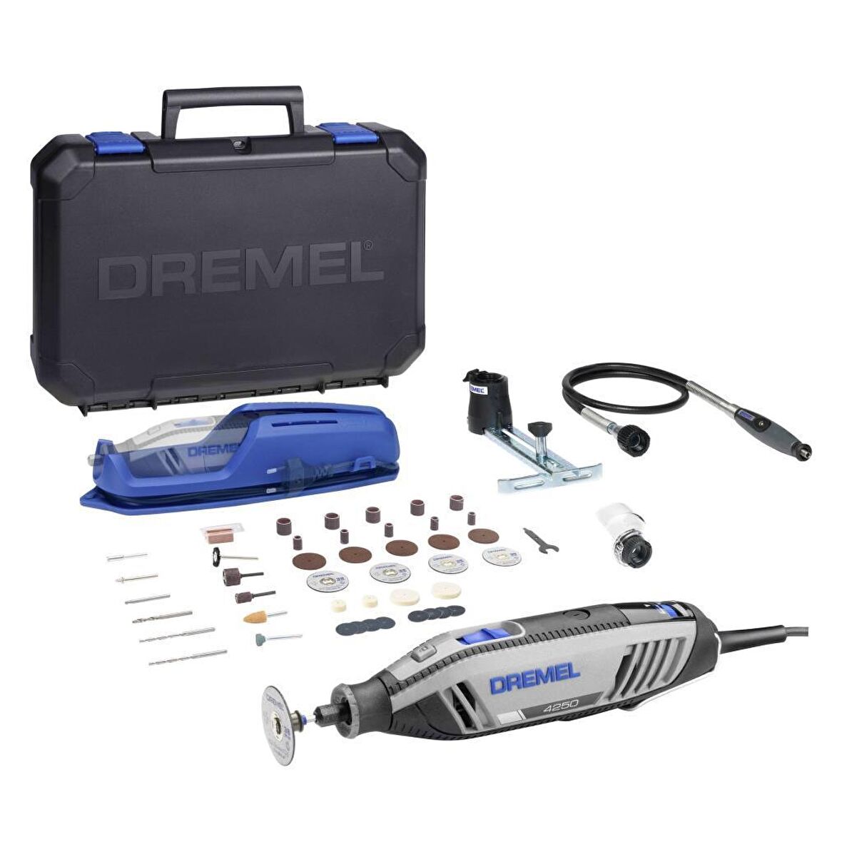 Dremel 4250 3/45 130 Watt Gravür Taşlama El Motoru 45 Aksesuarlı 175 Watt F0134250JF 