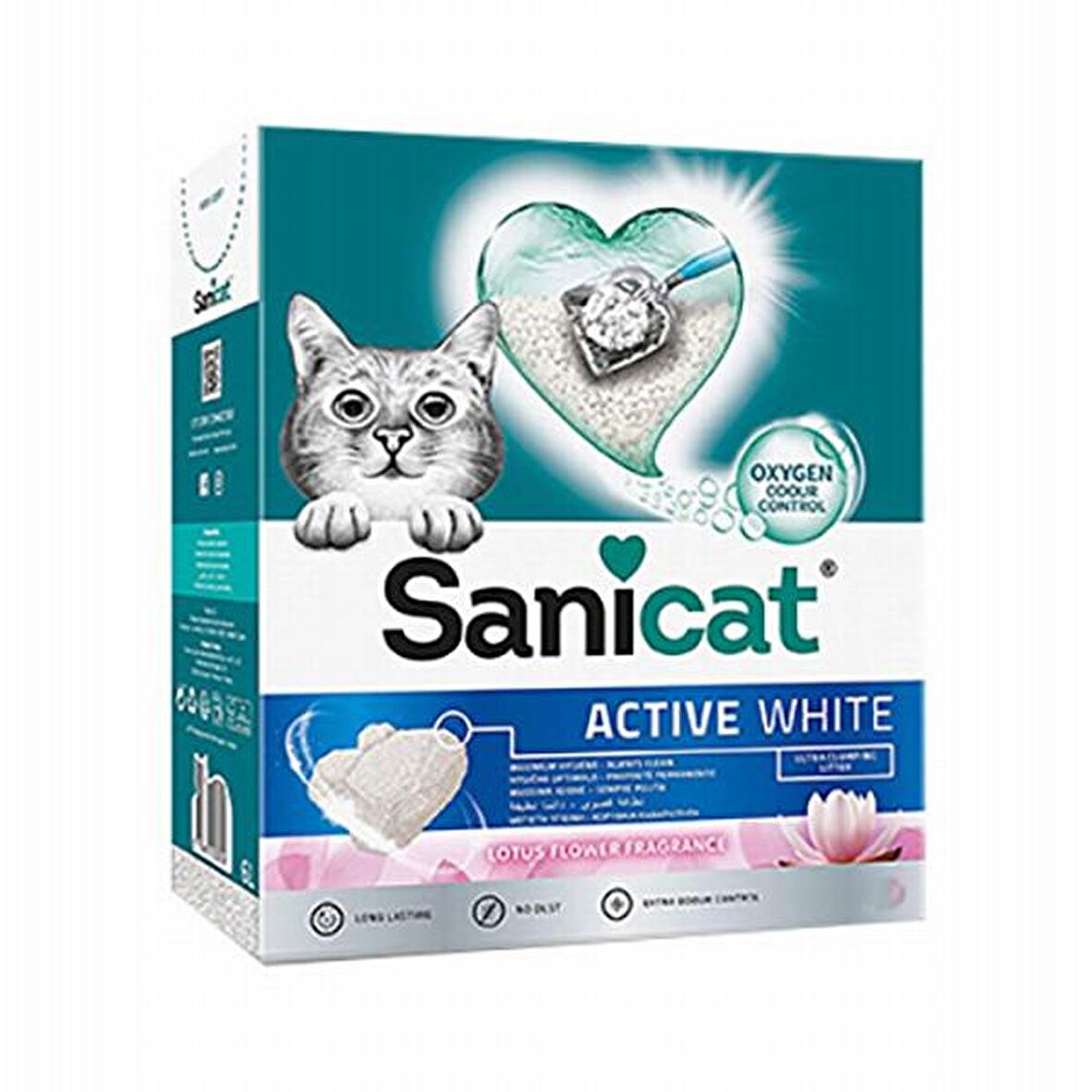 Sanicat Active White Lotus Flower Topaklanan Kedi Kumu 6 lt