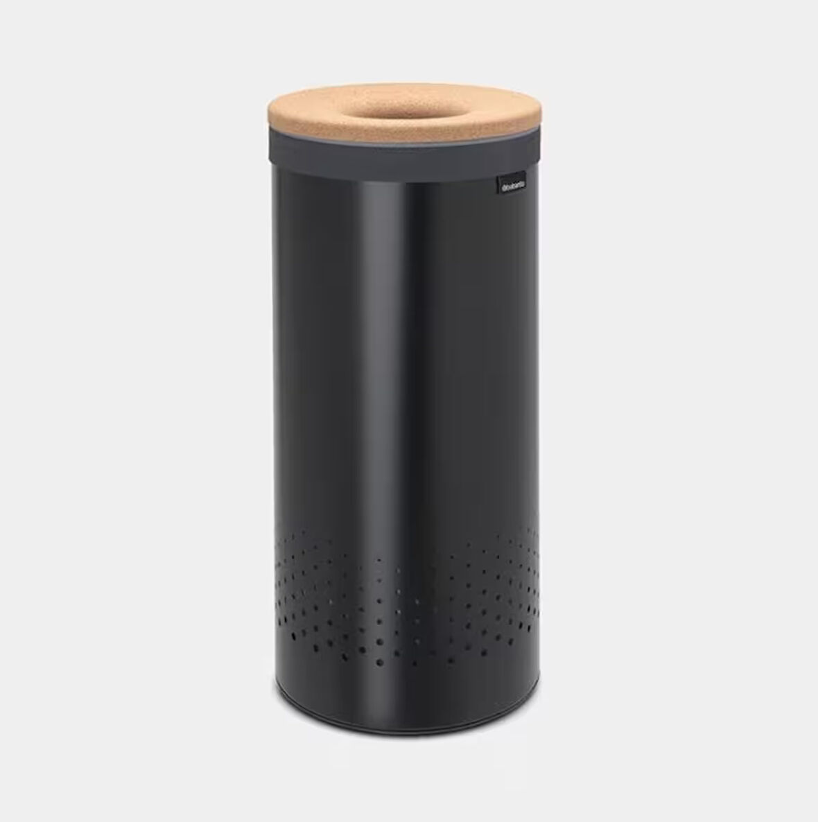 Brabantia Matt Black Mantar Kapaklı Çamaşır Sepeti 35lt