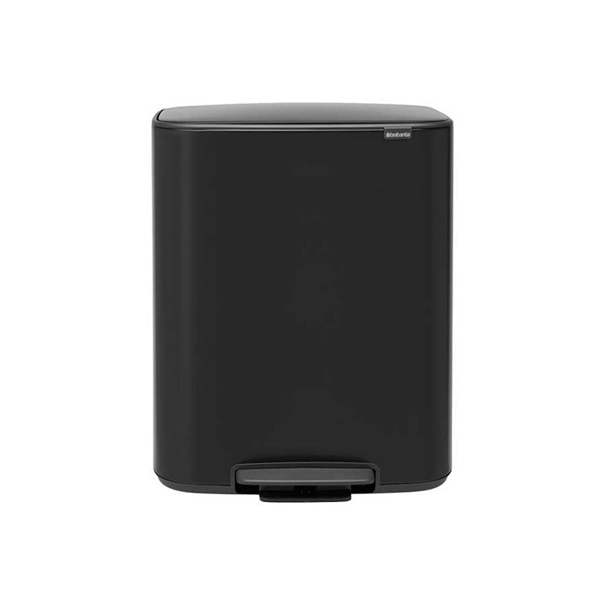 Brabantia Bo Matt Black Pedallı Çöp Kutusu 60lt (plastik İç Kovalı) (8710755211362)