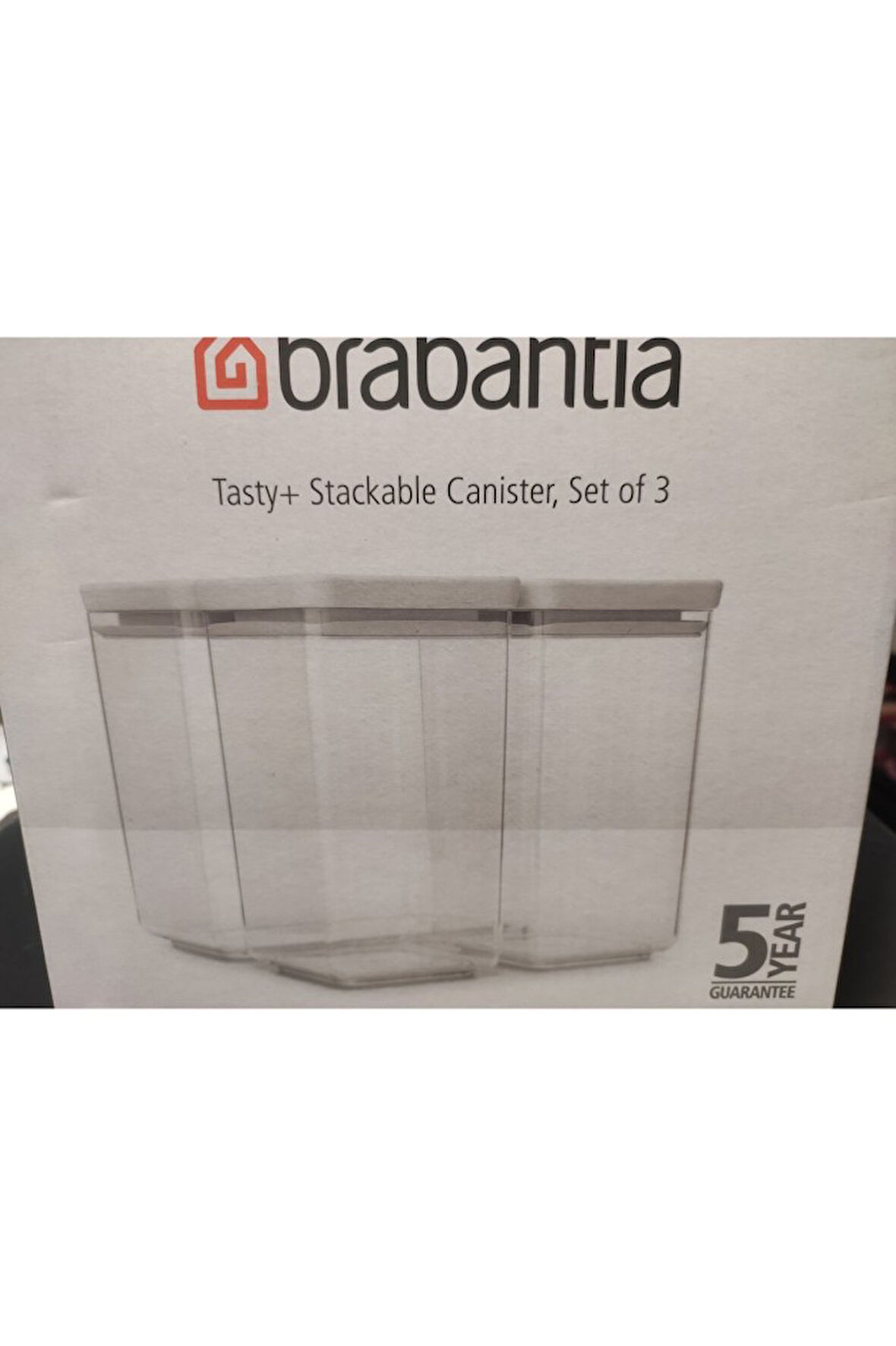 Brabantia Lıght Grey 3LÜ Plastik Kavanoz Seti 2X1,6L 1X3,5L (Elvin Home Concept