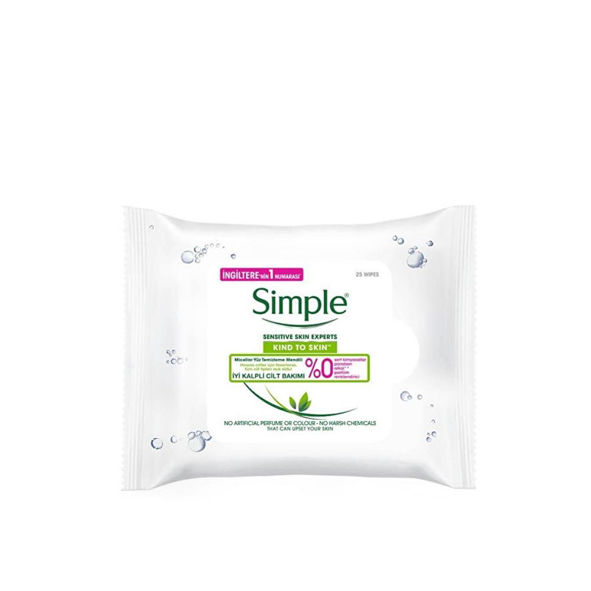 Simple Miceller Makyaj Temizleme Mendili 25'li