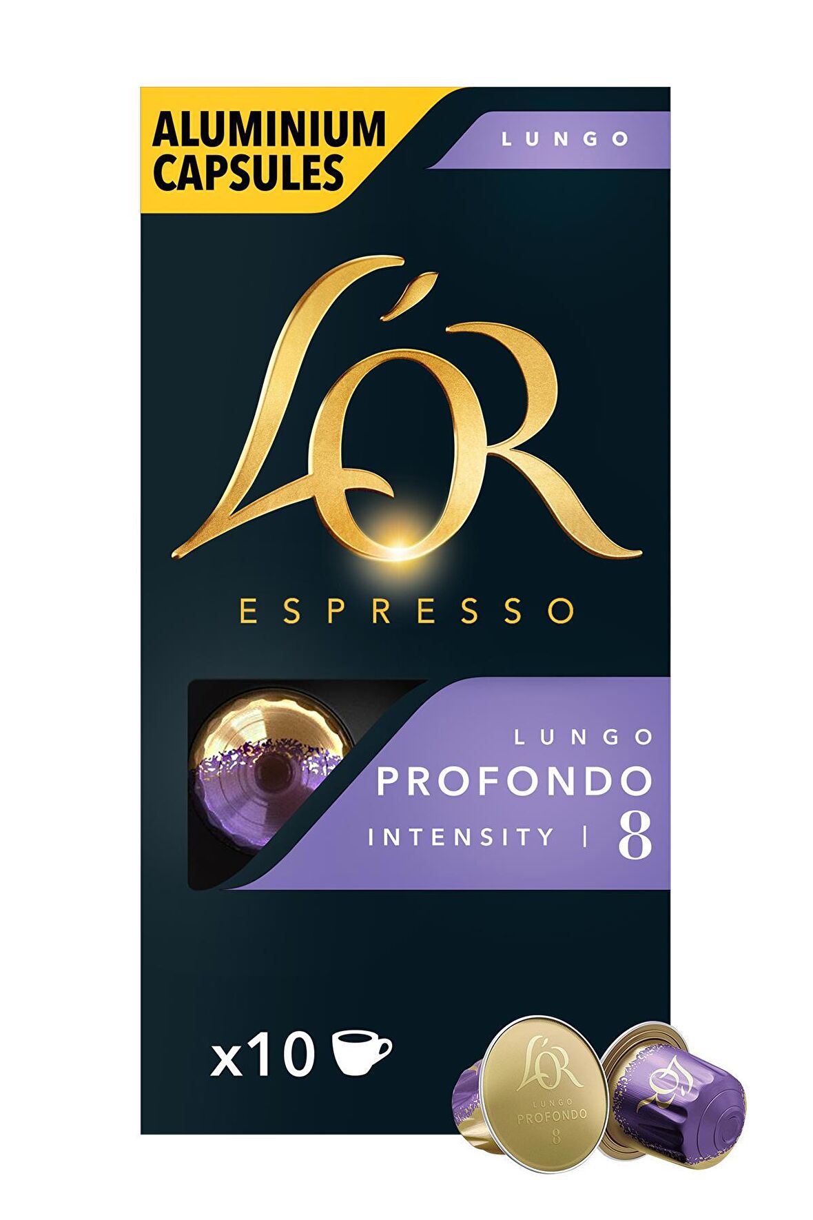 L'OR - Lungo Profondo - Intensity 8 - Nespresso Uyumlu 10 Adet Alüminyum Kapsül Kahve