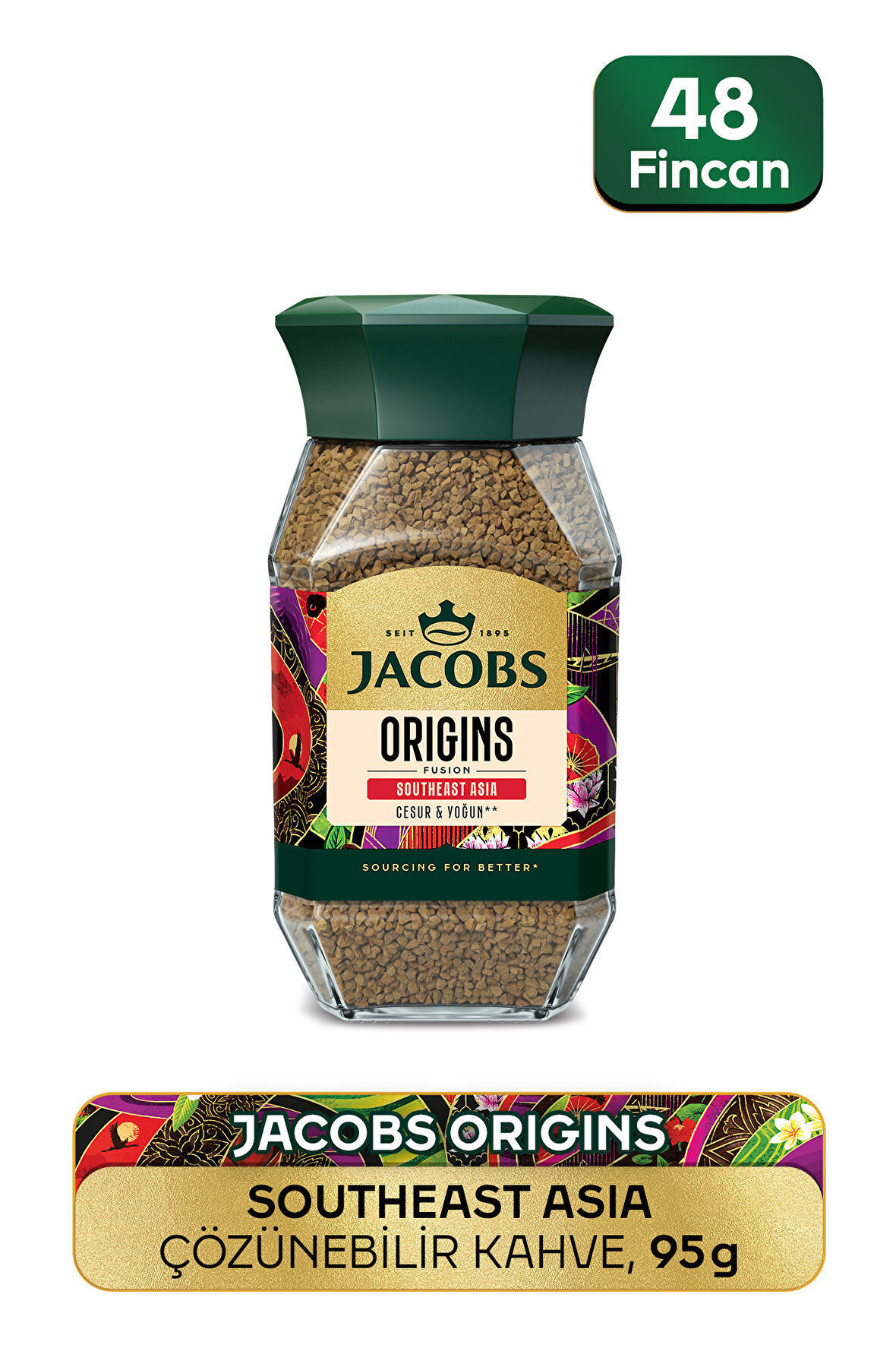 Jacobs Origin Southeast Granül Kahve Cam Kavanoz 95 GR