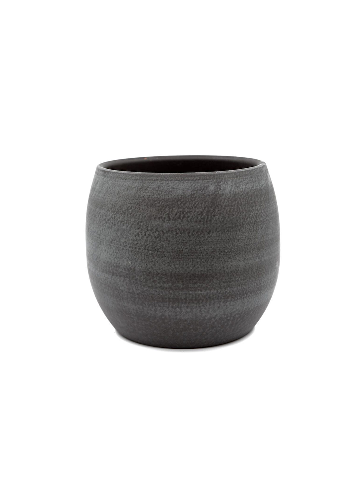 Esra Gri Seramik Saksı 15x13 cm 