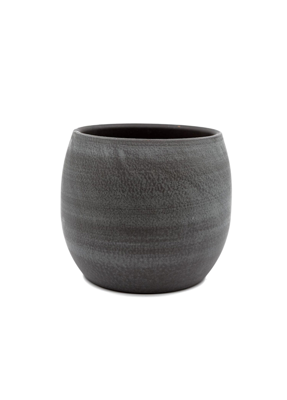 Esra Gri Seramik Saksı 19x16 cm 