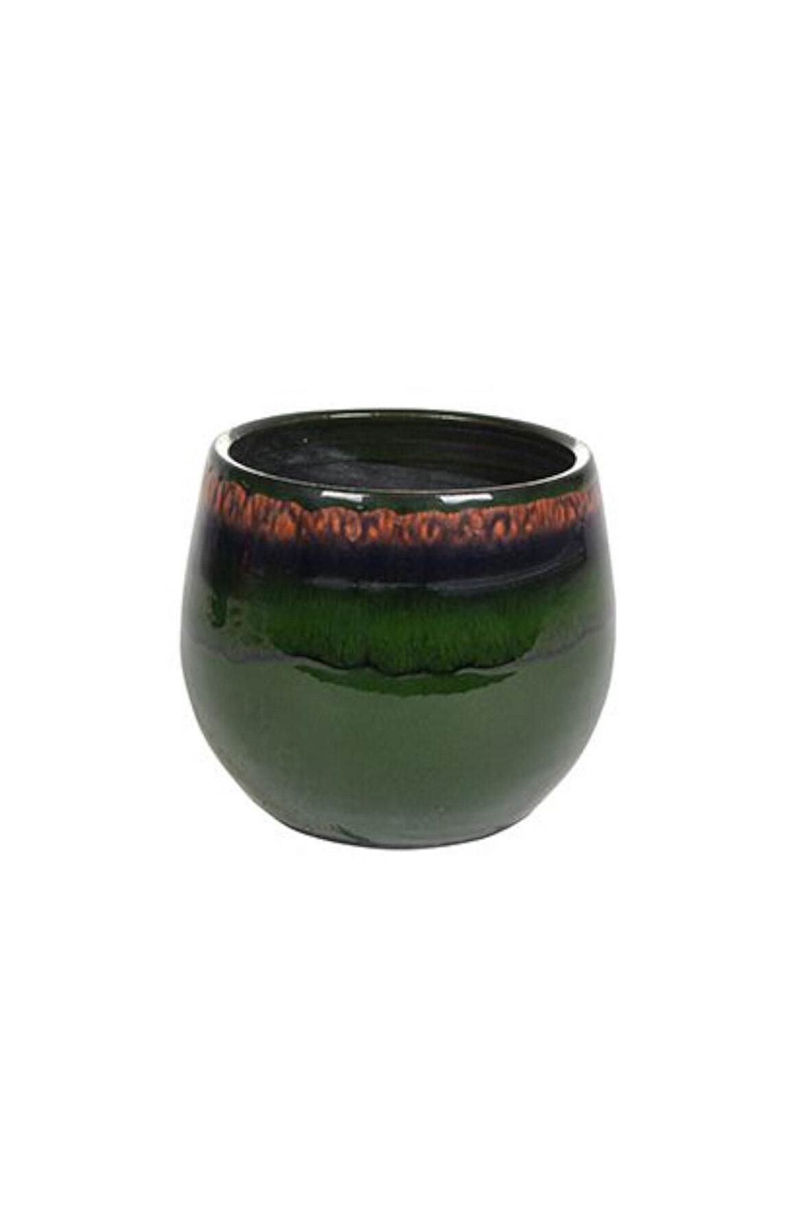 Charlotte Yeşil Seramik Saksı 15*13cm