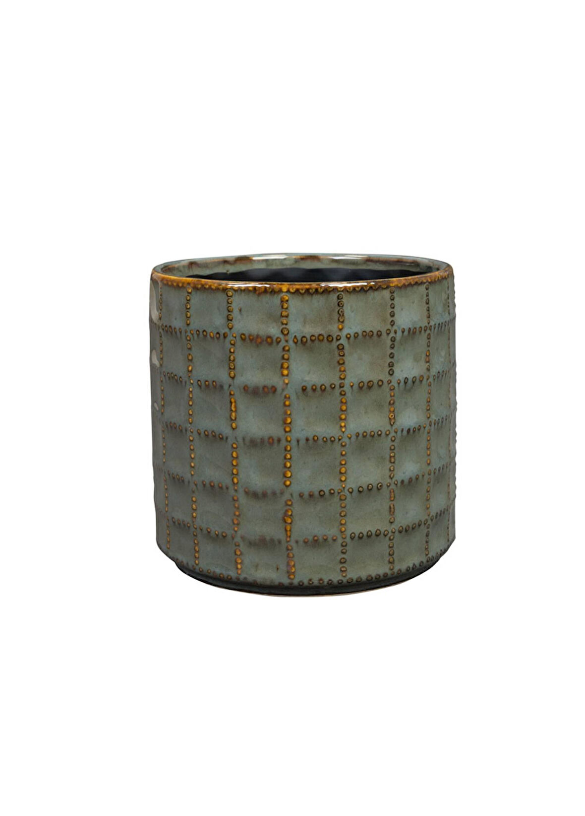 Zahra Seramik Suyeşili Saksı 14x13cm