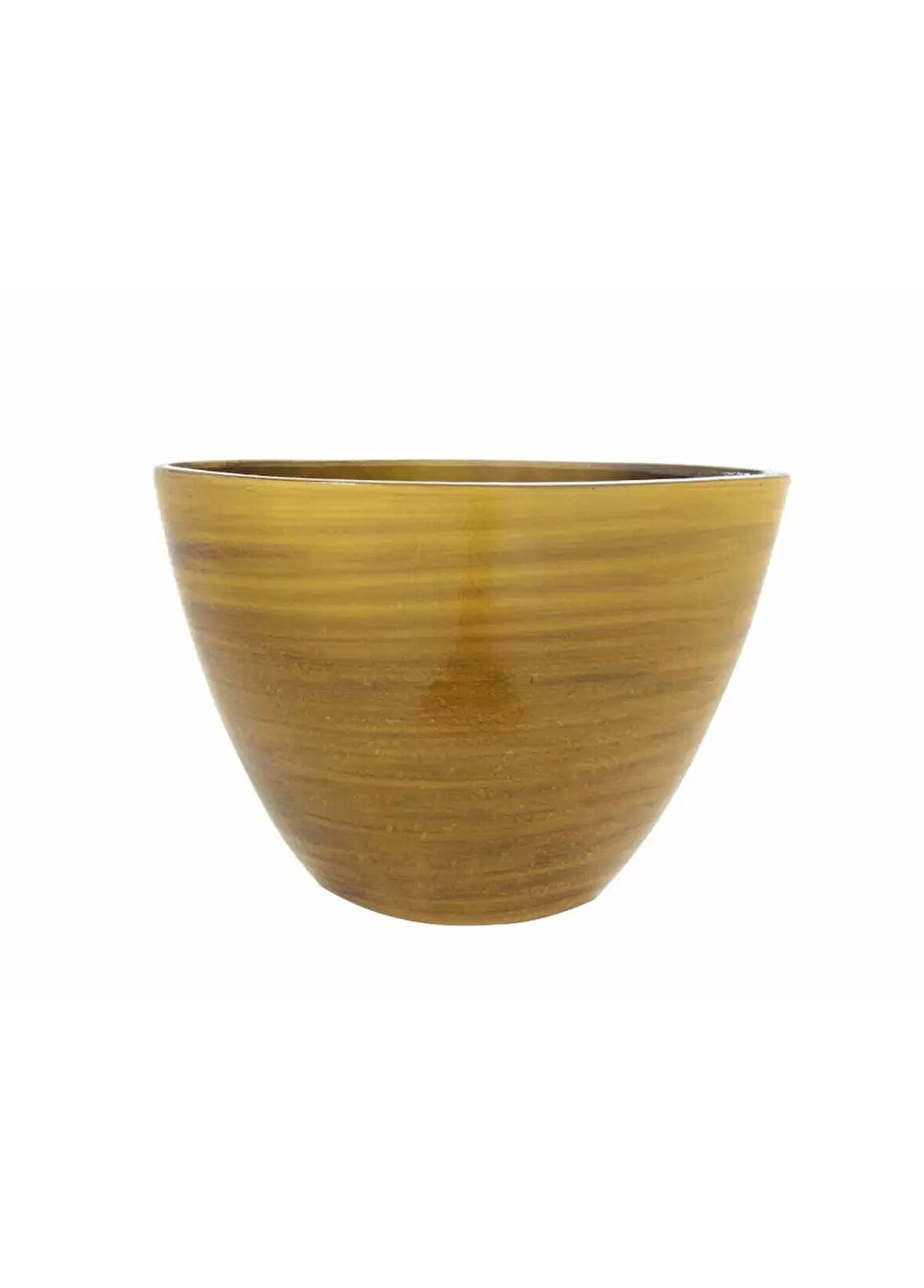 Cresta Seramik Oval Koyu Sarı Saksı 33*17*24cm