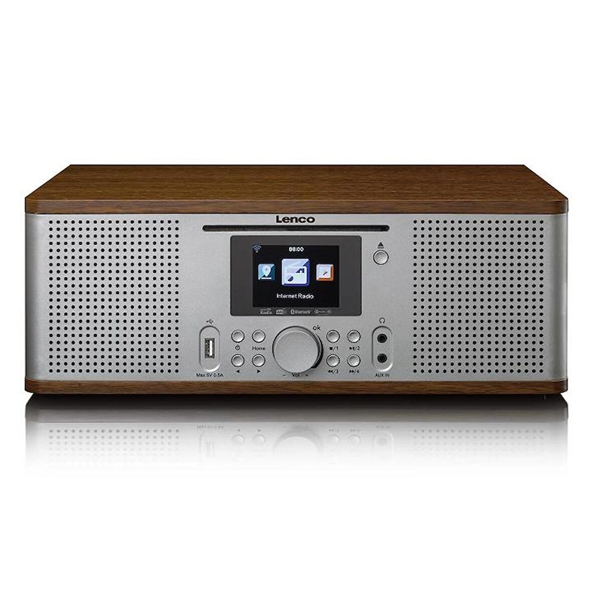 Lenco DIR-270 İnternet Radyo DAB FM Radyo CD Bluetooth Kumandalı Ahşap