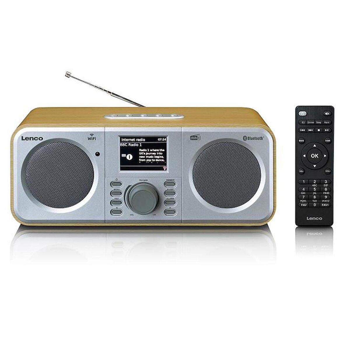 Lenco DIR-141WD Internet Radyo DAB+ Bluetooth Kumandalı Spotify Connect Ahşap