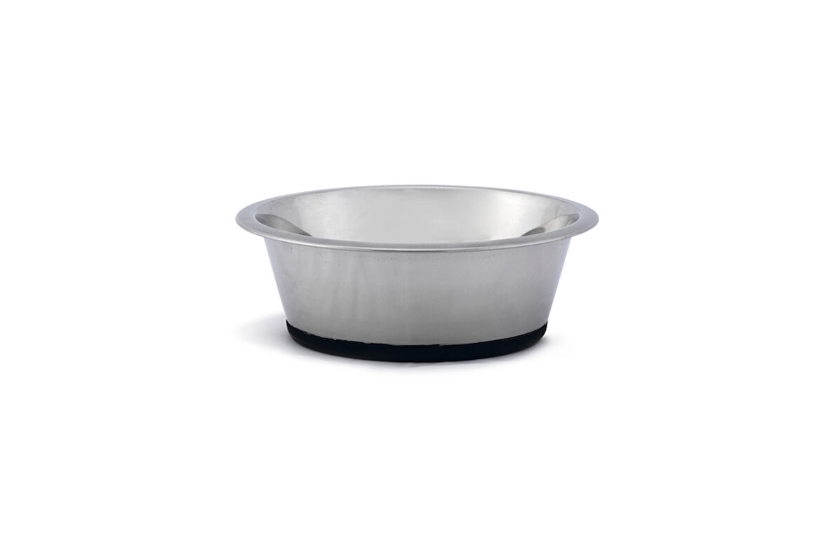 Beeztees Köpek Mama Su Kabı, Kaymaz Tabanlı, Paslanmaz Çelik, 20cm, 1,8L