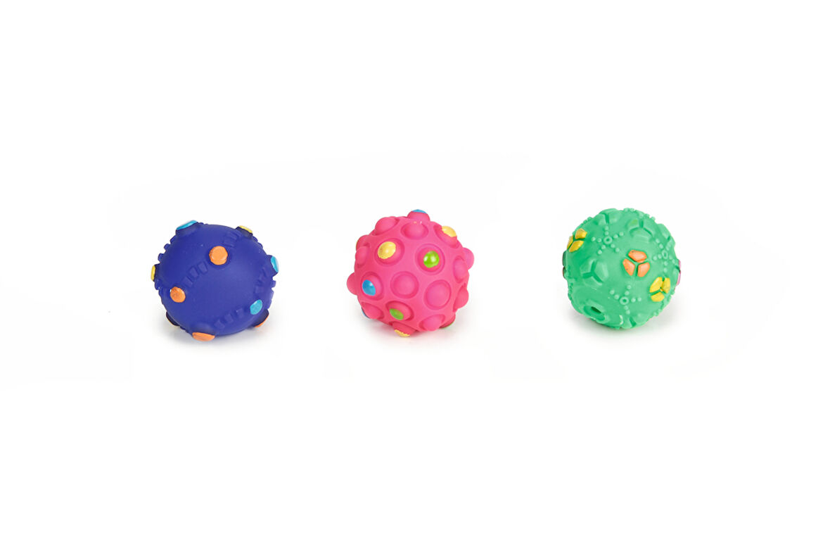 Beeztees Yavru Köpek Oyuncağı, Top, Vinyl, Çeşitli Renklerde, S, 5cm