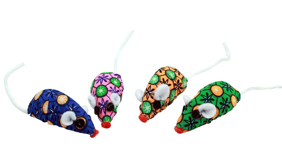 Beeztees Kumaş Desenli Fare Kedi Oyuncağı 5 cm 1 ADET