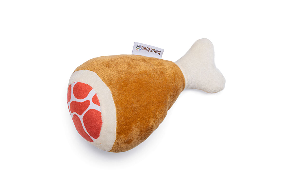 Beeztees Köpek Oyuncağı, But, Peluş, Kahverengi, 22x11,5x10cm