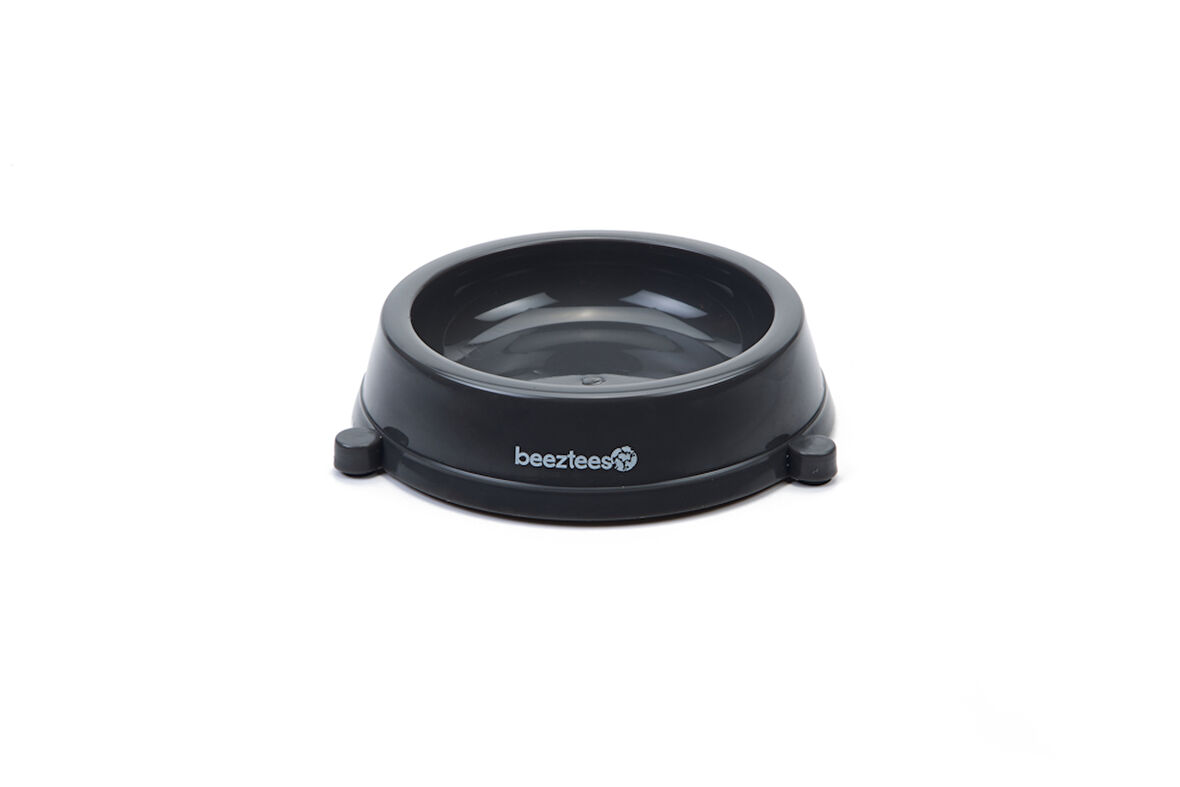 Beeztees Kedi Mama Su Kabı, Kaymaz, Plastik, Antrasit 17cm