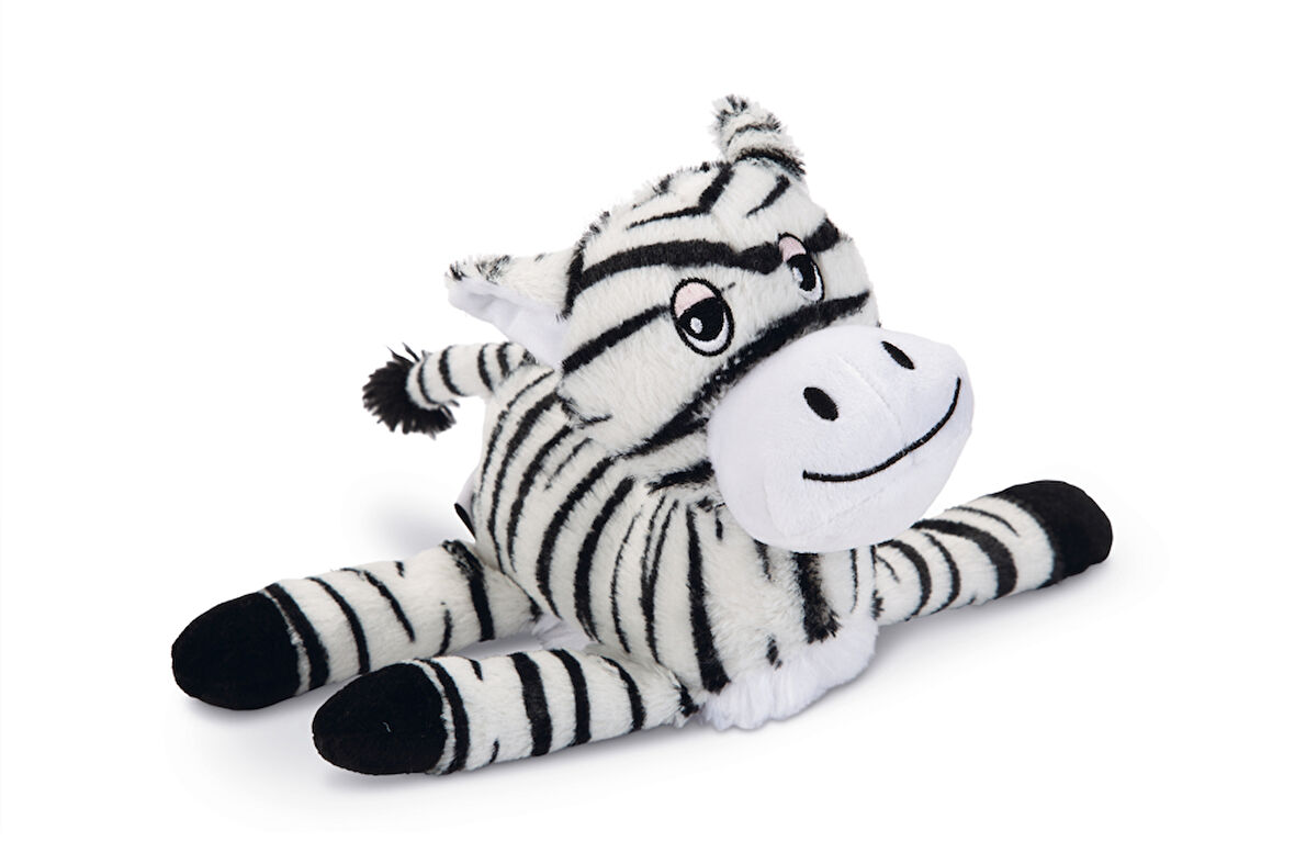 Beeztees Köpek Oyuncağı, Sesli, Zebra, Peluş, Siyah/Beyaz, 25x17x10cm