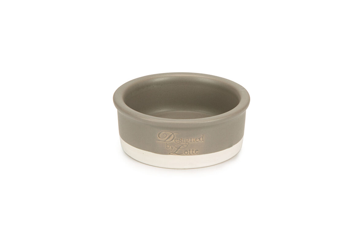 Beeztees DBL Kedi Mama Su Kabı, Seramik, Mat Gri, 12cm, 300ml