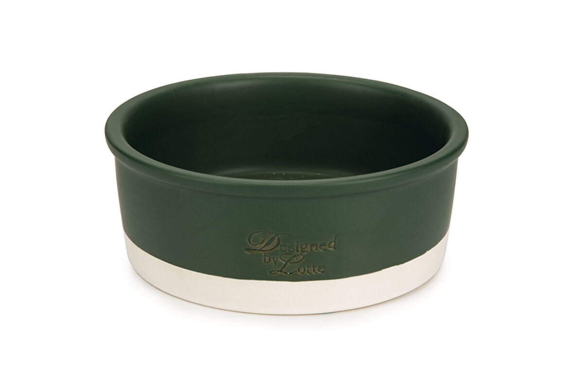 Beeztees DBL Köpek Mama Su Kabı, Seramik, Mat Yeşil, 20cm, 700ml