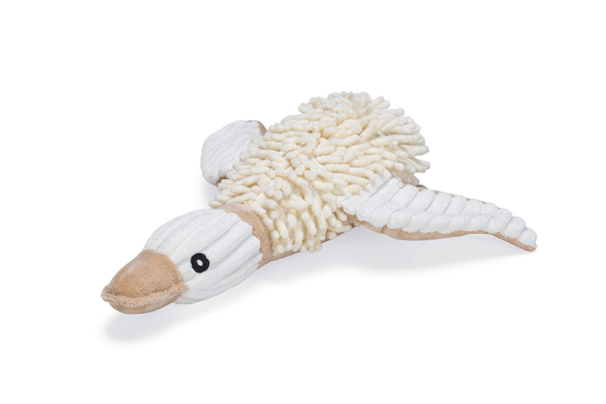 Beeztees Köpek Oyuncağı, Ördek, Peluş, Beyaz, 33x33x9cm
