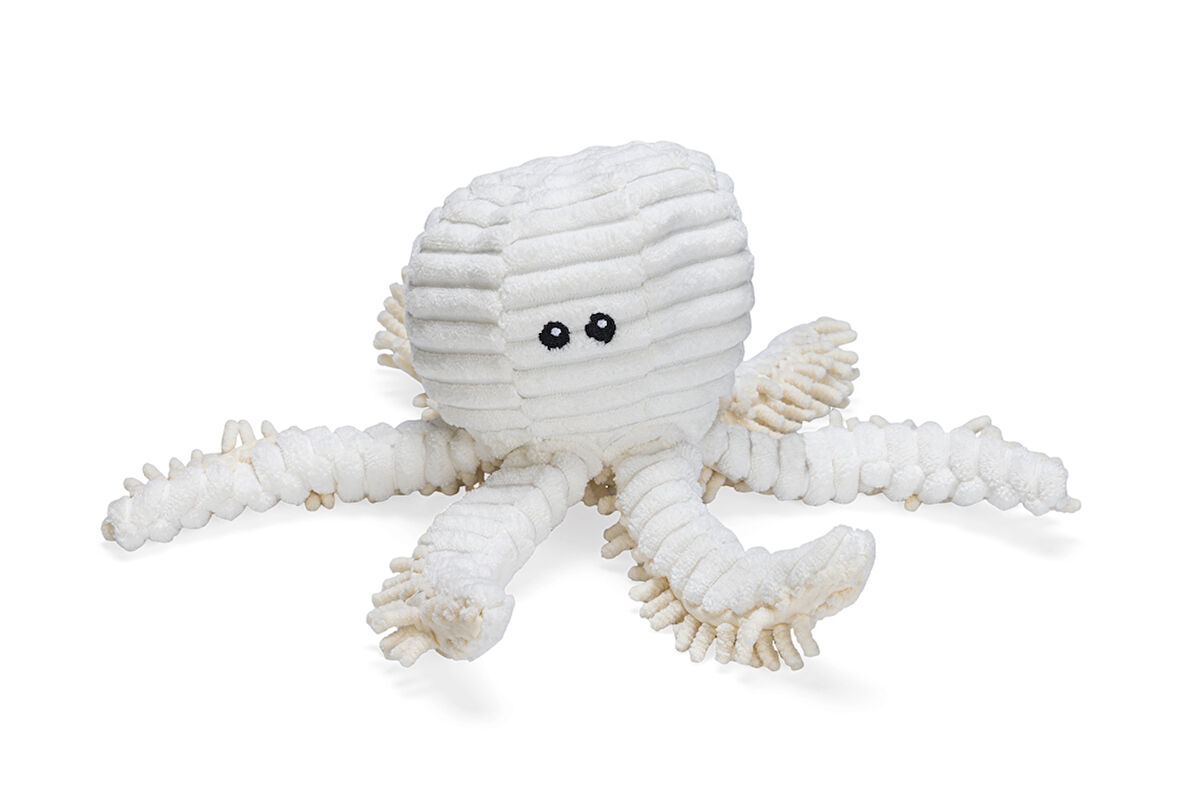 Beeztees Köpek Oyuncağı, Ahtapot, Peluş, Beyaz, 26x13x13cm