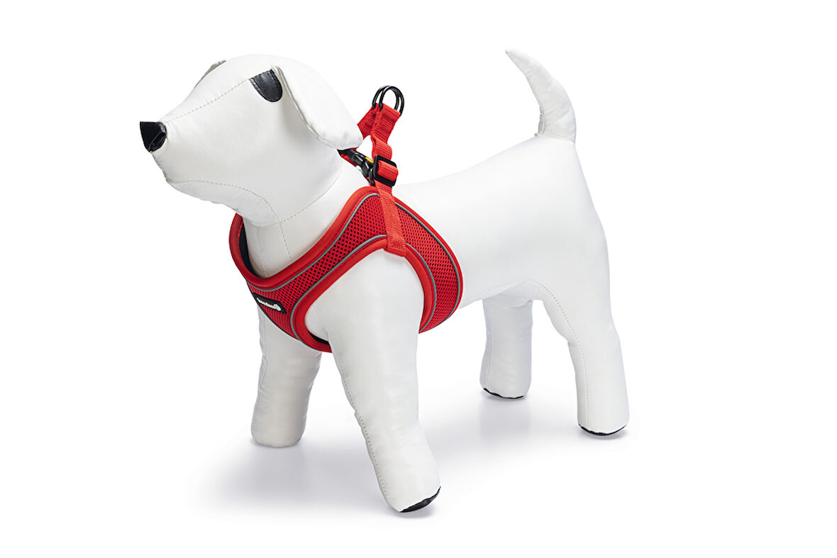 Beeztees Köpek Göğüs Tasması, Neopren, Kırmızı, M, 41-46cm