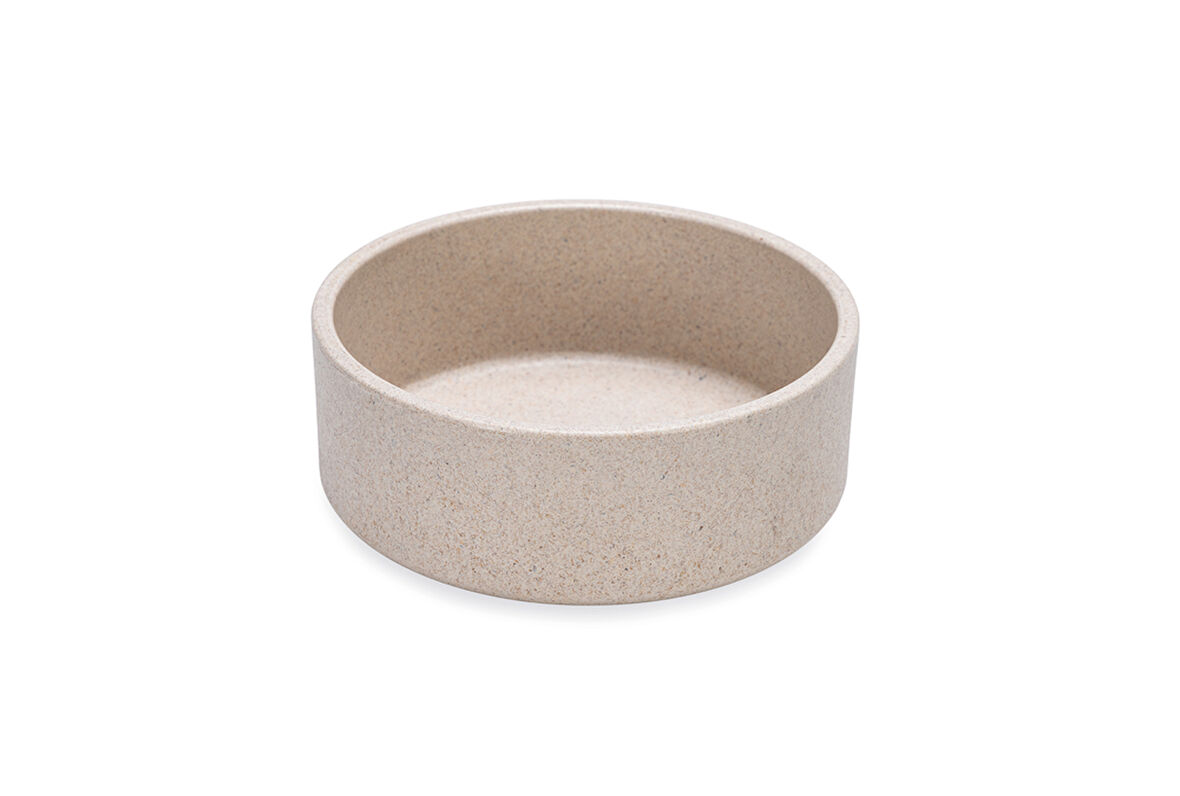 Beeztees DBL Köpek Mama Su Kabı, Bambu, Bej, 12cm, 300ml