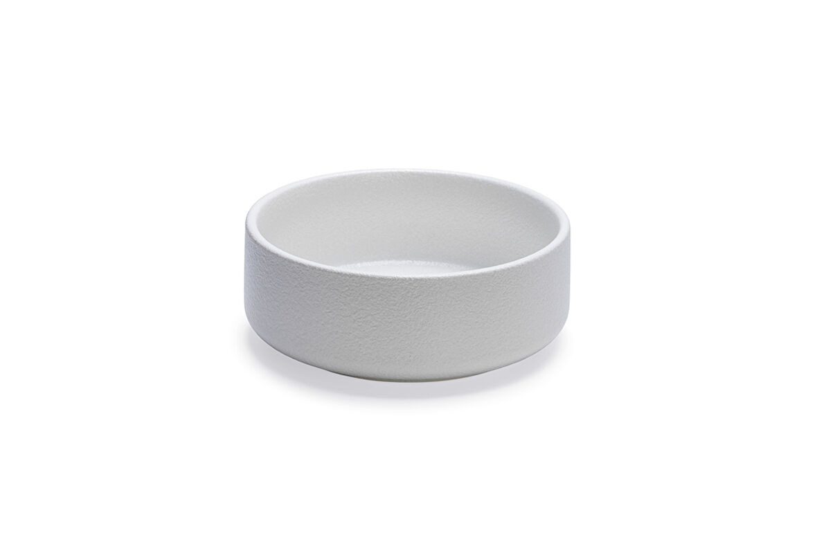 Beeztees DBL Köpek Mama Su Kabı, Seramik, Mat Beyaz, 18cm, 1200ml