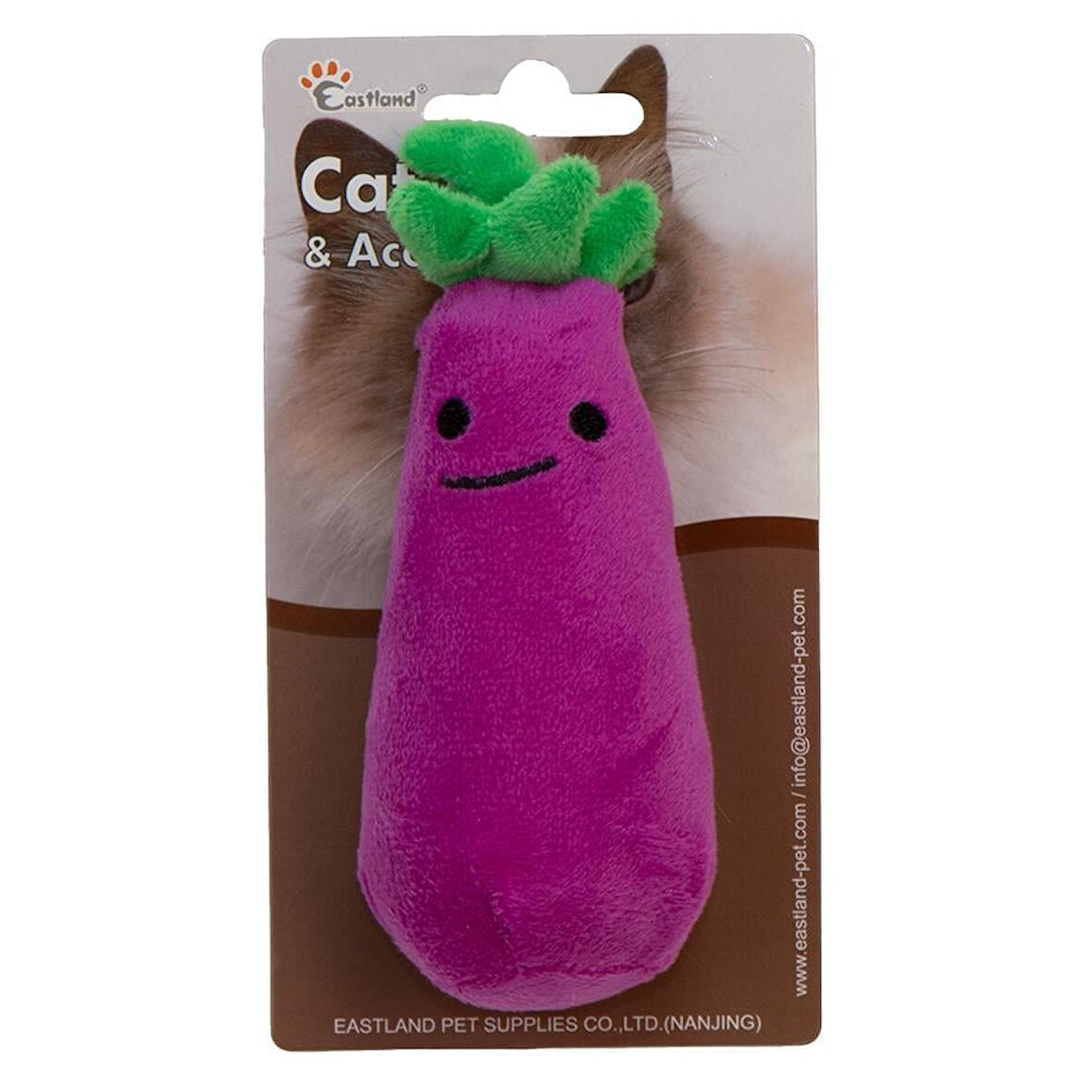 Eastland Catnipli Hışırtılı Peluş Patlıcan 13cm