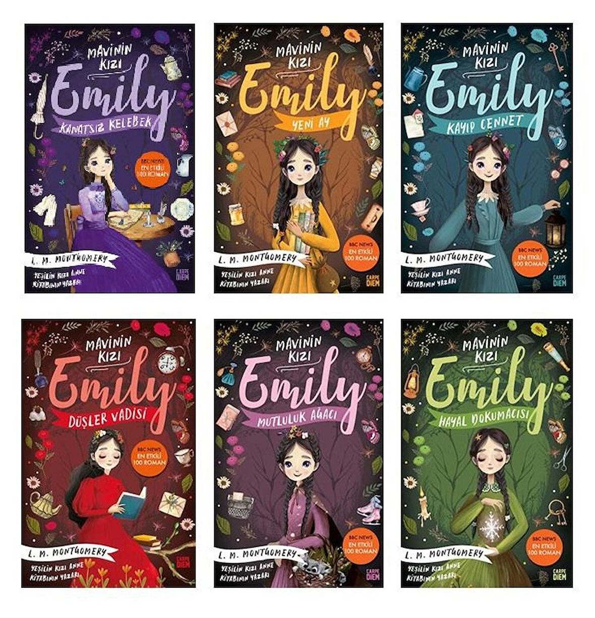 Mavinin Kızı Emily Set 6 Kitap (Kanatsız Kelebek - Yeni Ay - Mutluluk Ağacı - Hayal Dokumacısı - Kayıp Cennet - Düşler Vadisi)