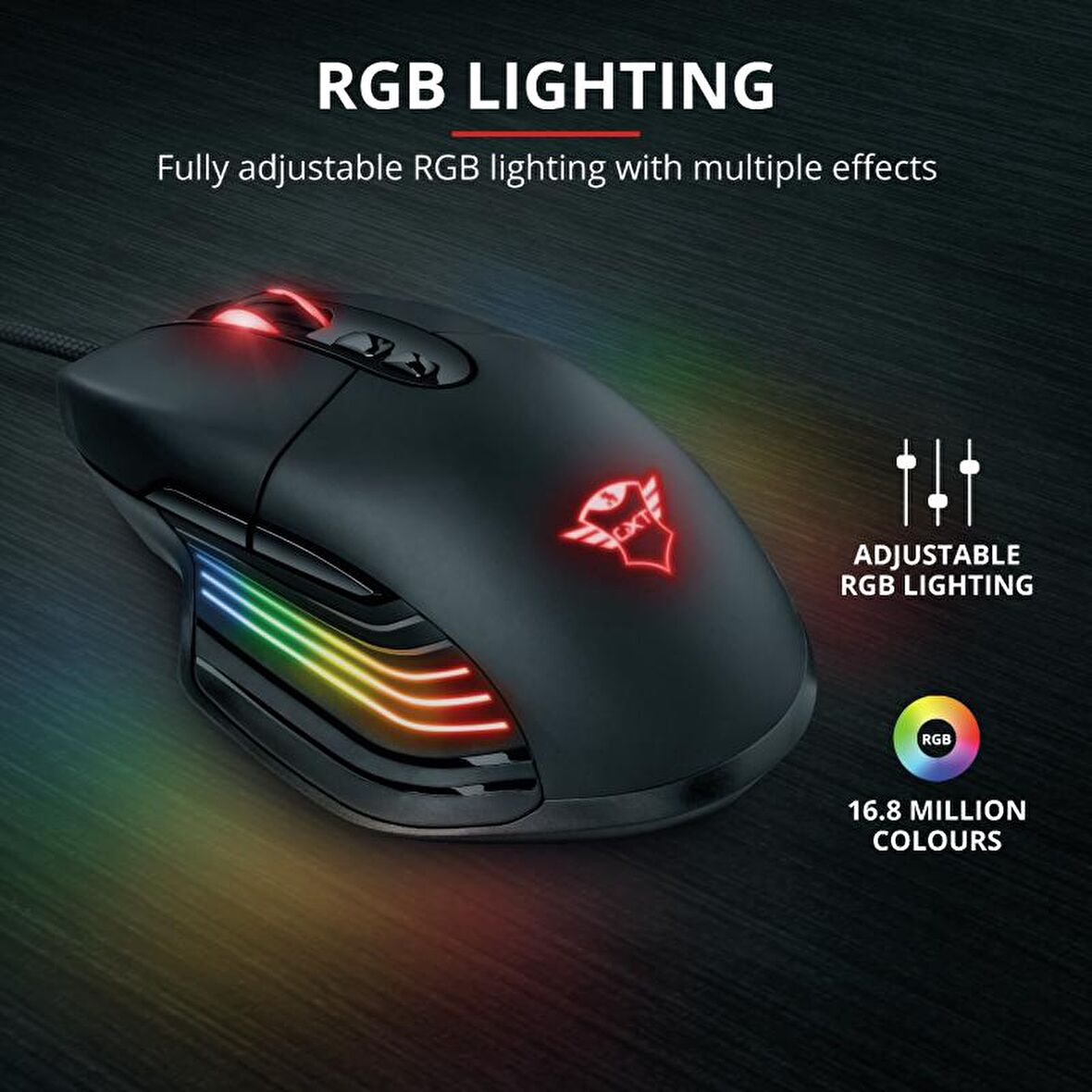 TRUST GXT940 XIDON RGB KABLOLU GAMING MOUSE(23574)