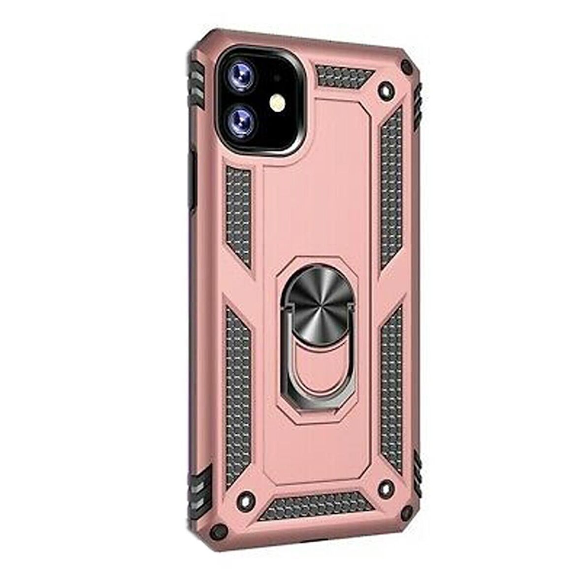 Gpack Apple iPhone 11 Kılıf Vega Standlı Yüzüklü MıknatıslıNano Glass