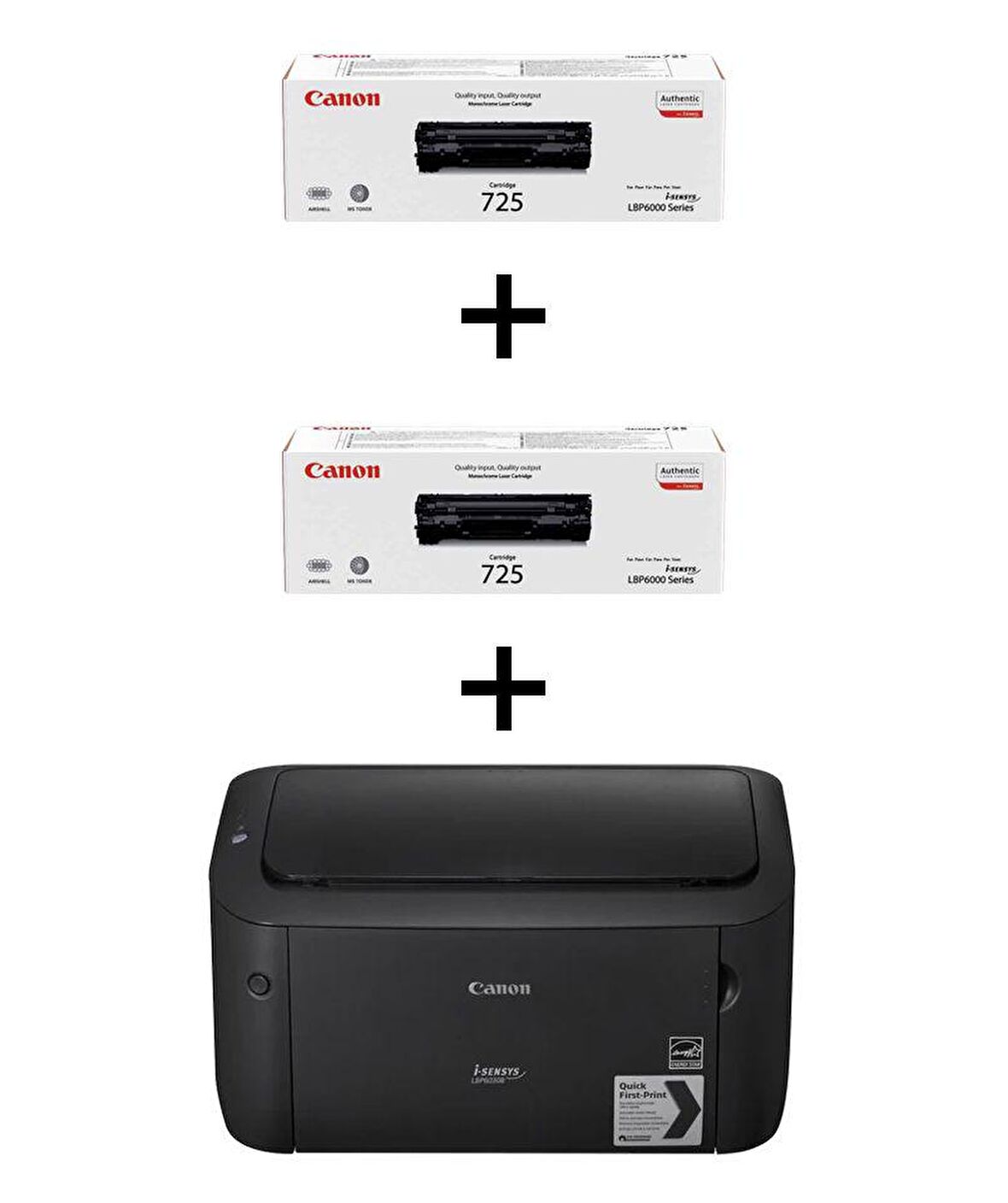 Canon i-Sensys LBP6030B Lazer Yazıcı + 2 Adet CRG725 Toner