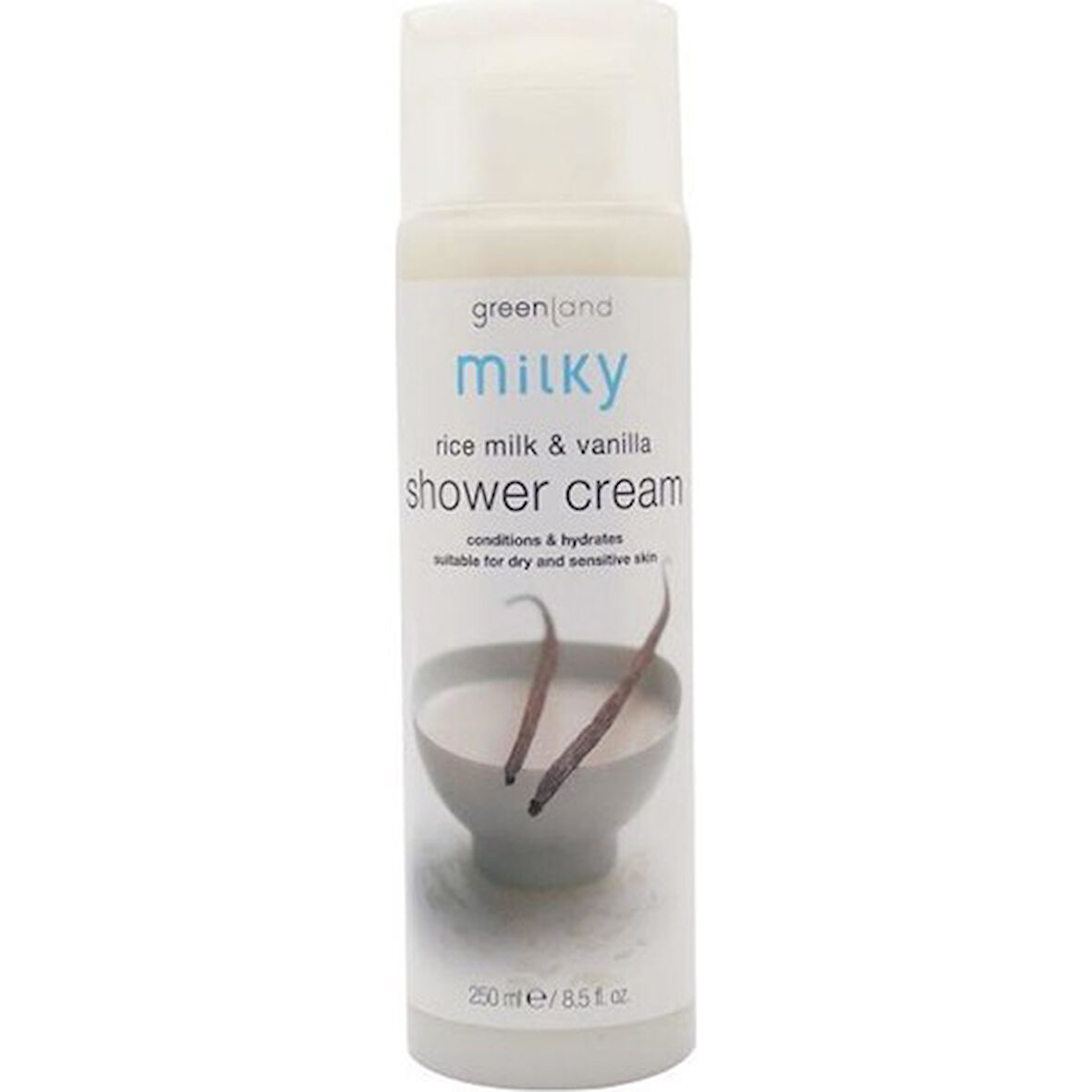 Greenland Milky Shower Cream Rice Milk - Vanilla 250 Ml