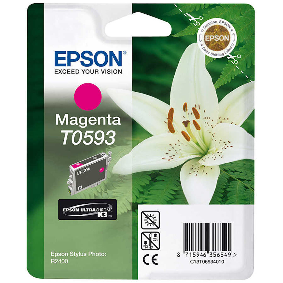 Epson T0593-C13T05934020 Kırmızı Orijinal Kartuş