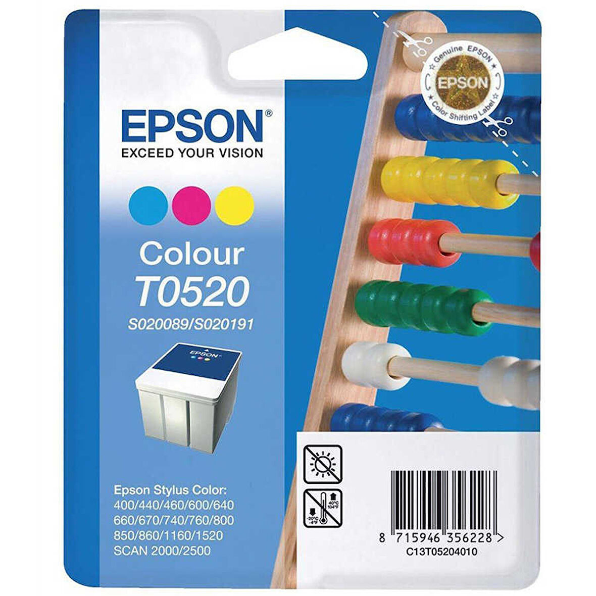 Epson T0520-C13T05204020 Renkli Orijinal Kartuş