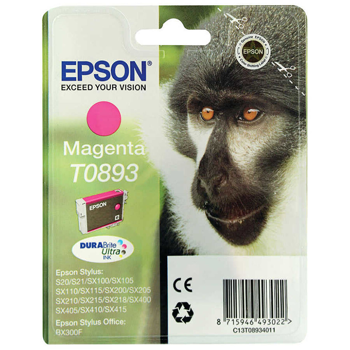 Epson T0893-C13T08934020 Kırmızı Orijinal Kartuş