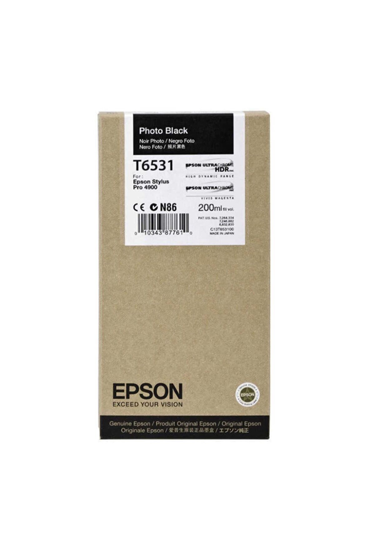 Epson T6531 C13T653100 Foto Siyah Kartuş Pro 4900