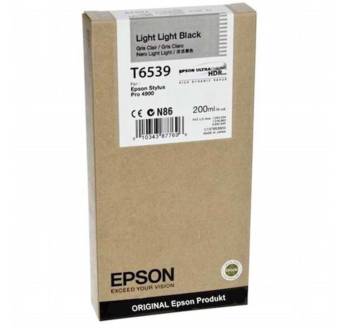 Epson T6539 C13T653900 Açık Siyah Kartuş