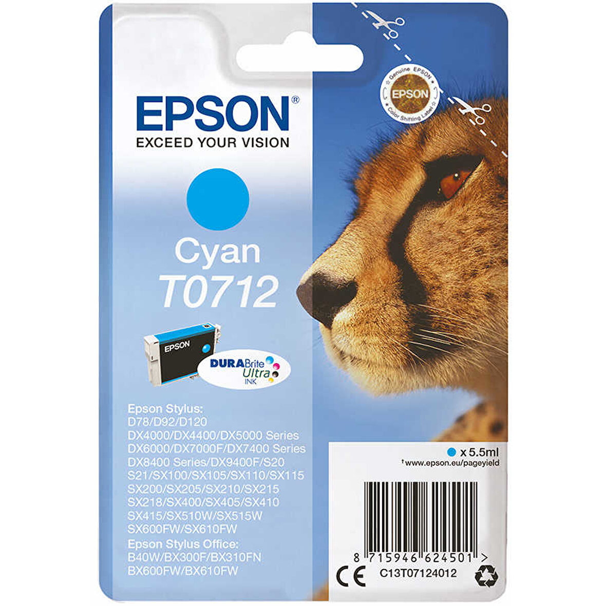 Epson T0712-C13T07124021 Mavi Orijinal Kartuş