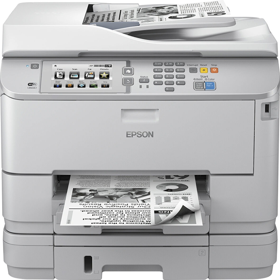 Epson WorkForce Pro WF-M5690DWF (C11CE37403) Wi-Fi + Tarayıcı + Fotokopi + Faks Mono Çok Fonksiyonlu Lazer Yazıcı