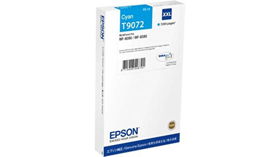 Epson C13T907240 Orjinal Mavi Kartuş T9072 XXL
