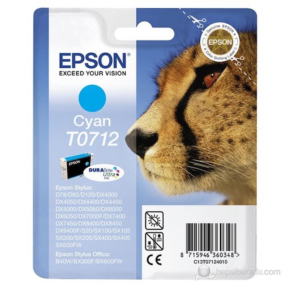 Epson T0712-C13T07124020 Orjinal Mavi Kartuş